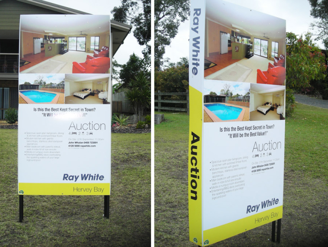 corflute real estate signage hervey bay