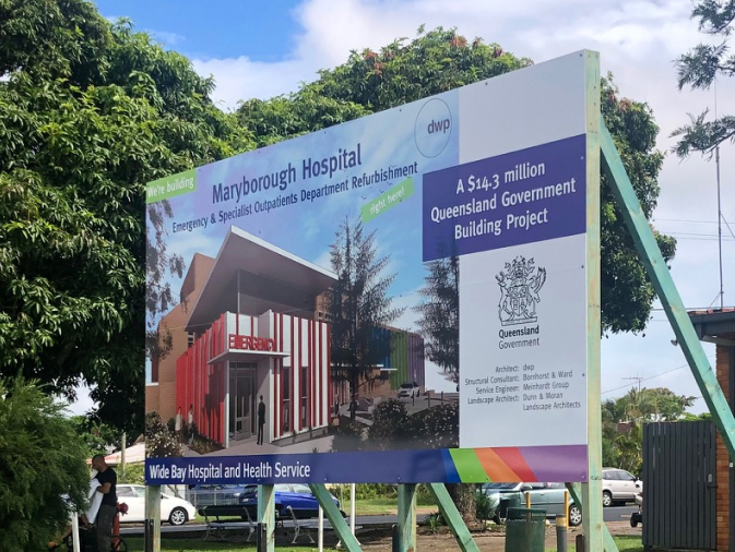emporary timber signage hervey bay