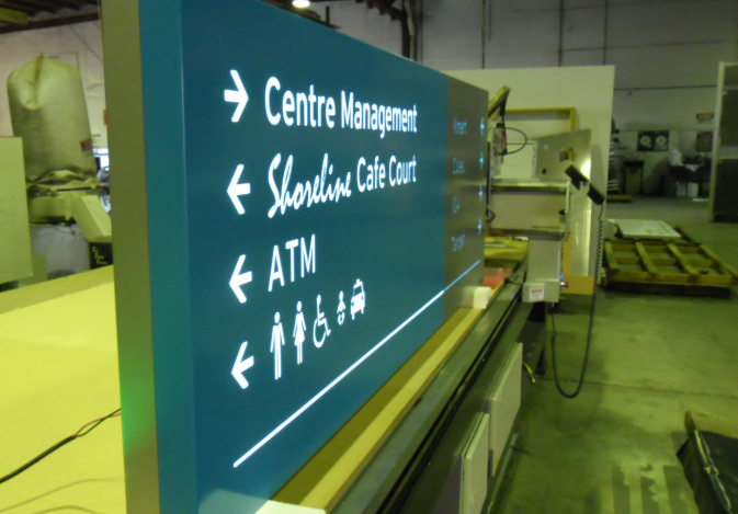 illuminated wayfinging sign hervey bay